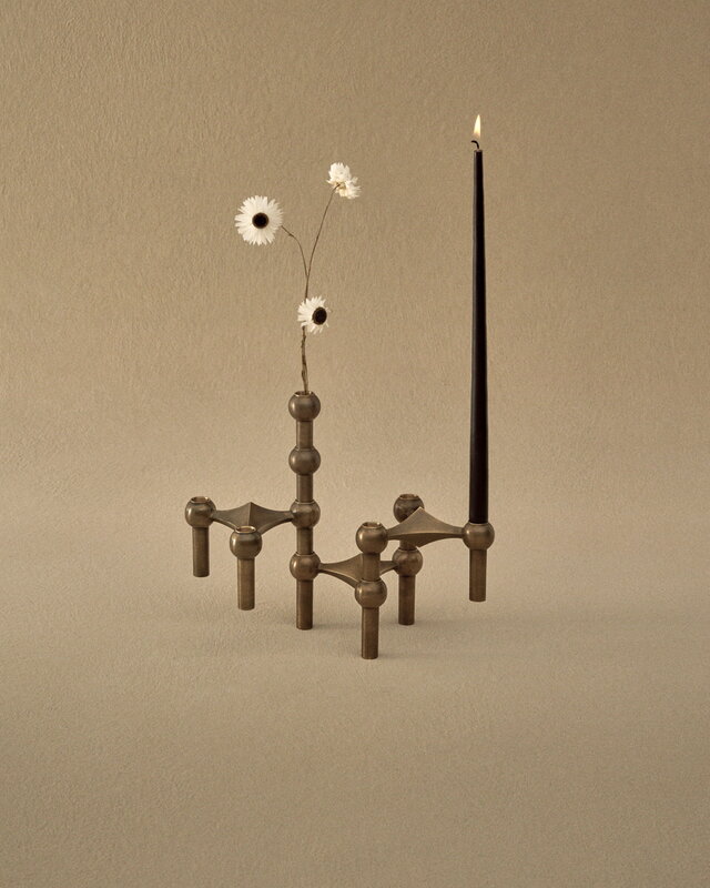 STOFF Copenhagen STOFF Nagel candleholder, set of 3, bronzed brass, view 4
