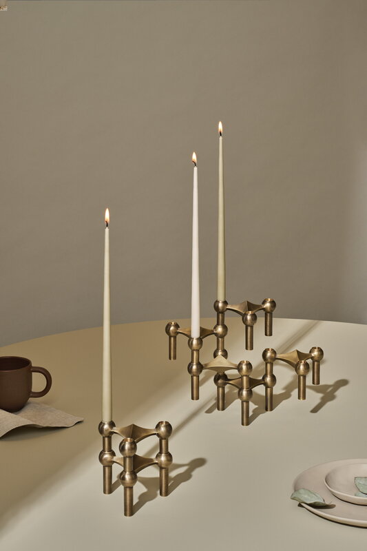 STOFF Copenhagen STOFF Nagel candleholder, set of 3, bronzed brass, view 5