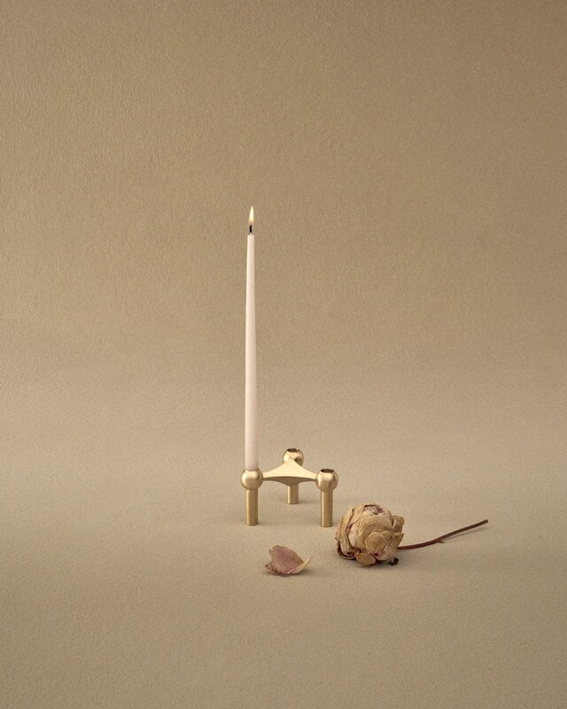 STOFF Copenhagen STOFF Nagel candleholder, brushed brass, view 10