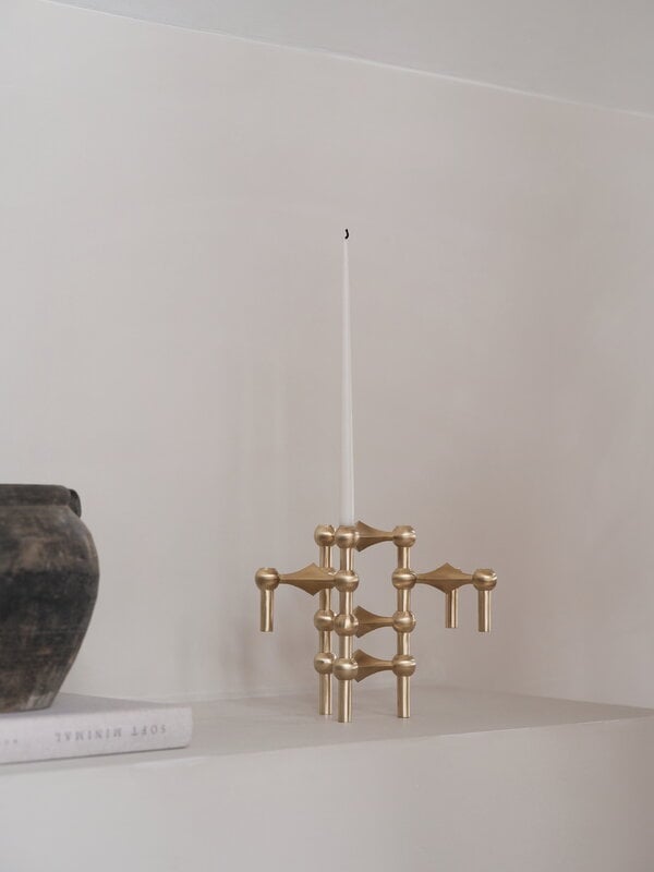 STOFF Copenhagen STOFF Nagel candleholder, brushed brass, view 13