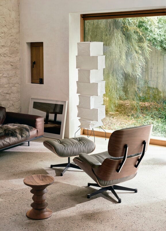 Vitra Stool, model A, dark walnut, decoration image