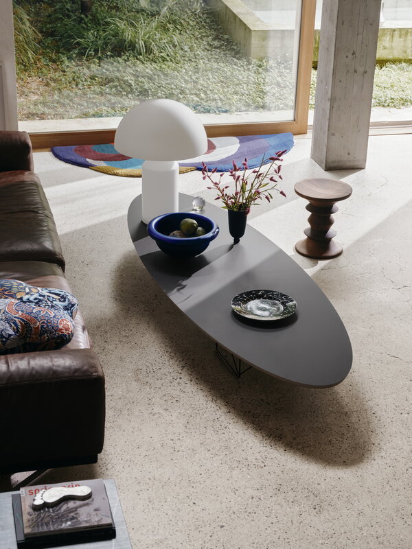 Vitra Stool, model A, dark walnut, decoration image