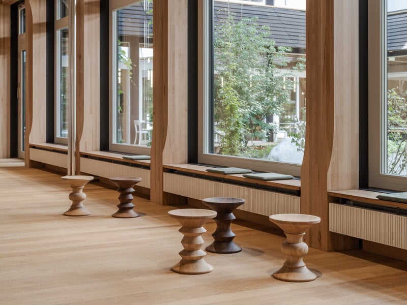 Vitra Stool, model C, dark walnut | Finnish Design Shop