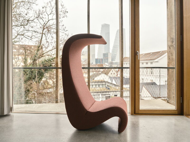 Vitra Amoebe Lounge Chair, Cento 12 Dunkelrot Melange, dekorationsbild