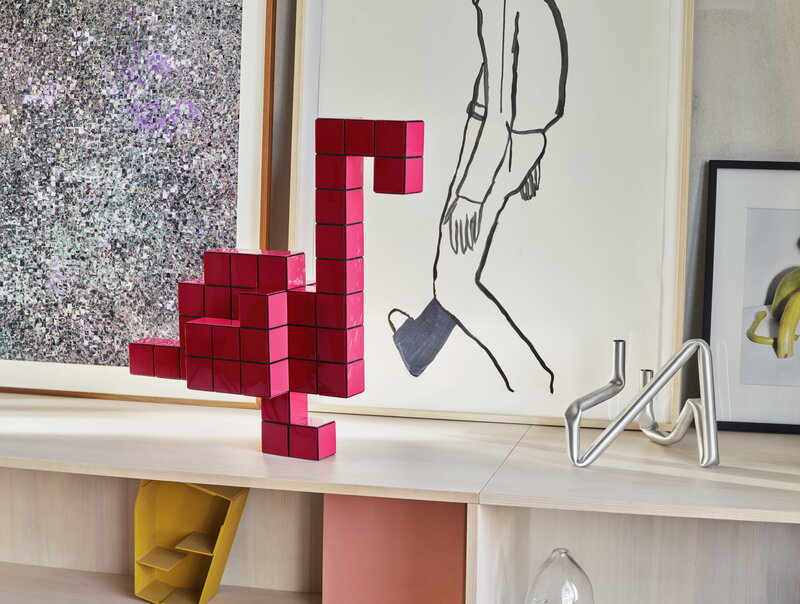 Vitra Panton Cubes Flamingo figuuri, duo-tone pink, näkymä 5