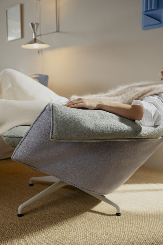 Vitra Bascule Highback duo-tone lounge chair,swivel,chalk-Cento sage-lavender, view 4