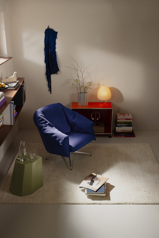 Vitra Poltrona lounge Bascule Lowback, rovere nero - Hola blu scuro, vista 2