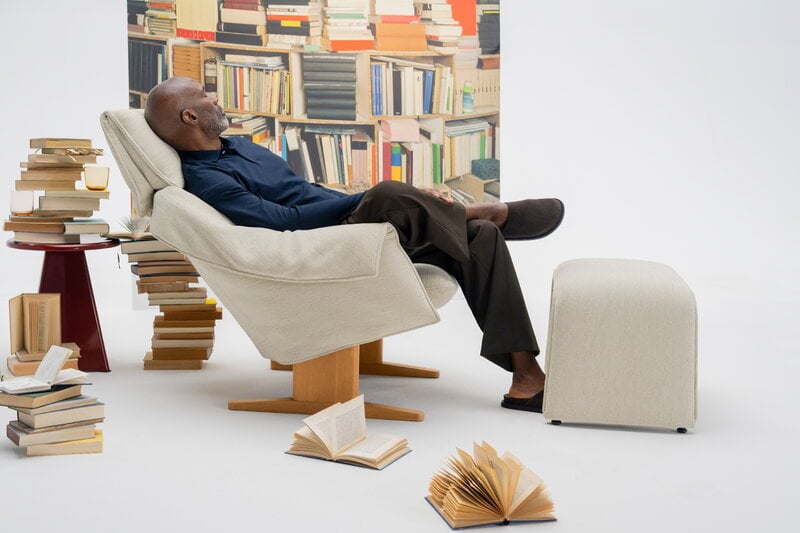 Vitra Bascule Highback nojatuoli, luonnonvärinen tammi - Iroko cream, näkymä 10