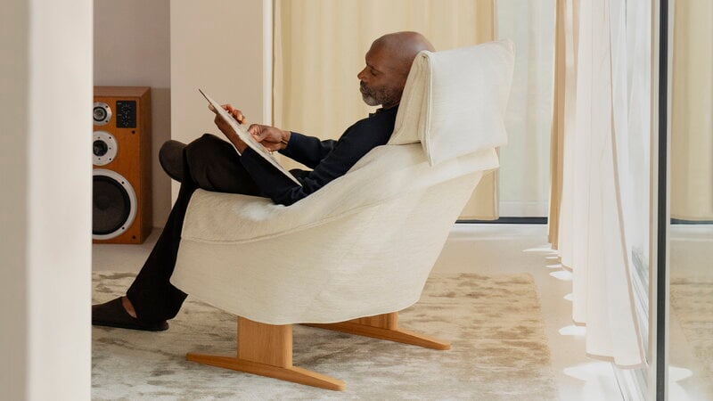 Vitra Bascule Highback nojatuoli, luonnonvärinen tammi - Iroko cream, näkymä 9