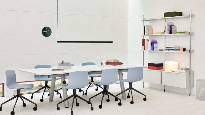 HAY Pier System 132 shelf, 2 columns, PS white - aluminium, decoration image