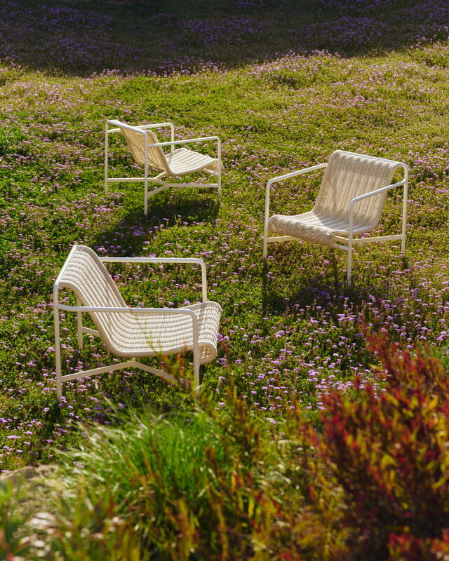 HAY Palissade Cord lounge chair, low, cream white, view 7