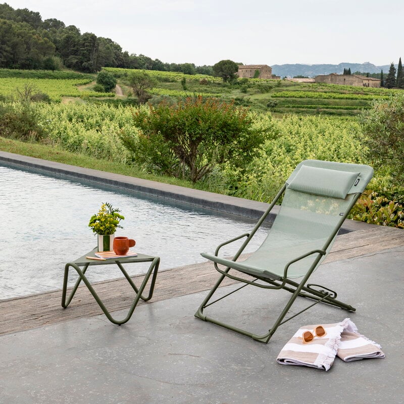 Lafuma Mobilier Transaswing Multi deckchair, CB moss, decoration image