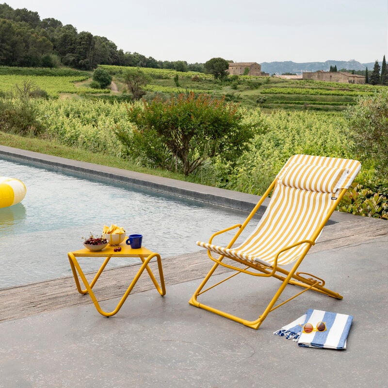 Lafuma Mobilier Transaswing Multi deckchair, CB striped miel, decoration image