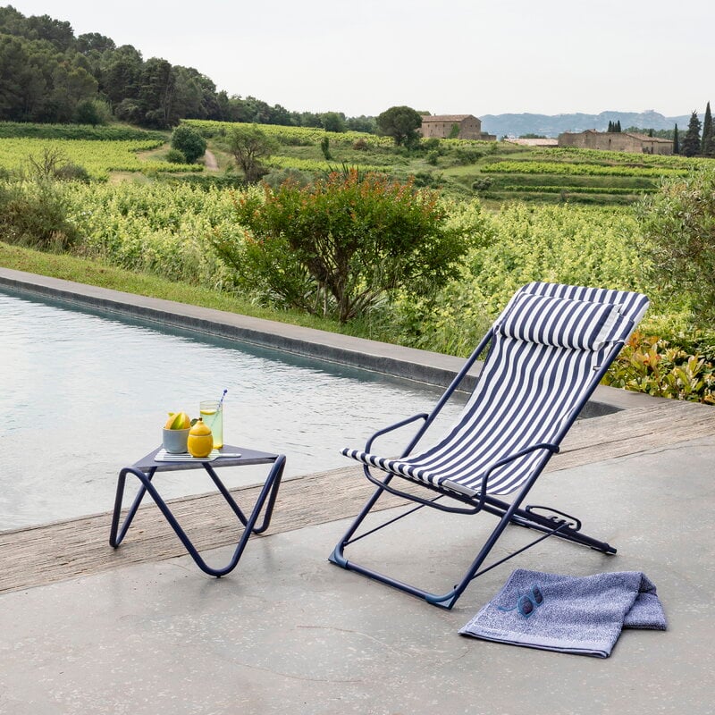 Lafuma Mobilier Transaswing Multi deckchair, CB striped indigo, decoration image