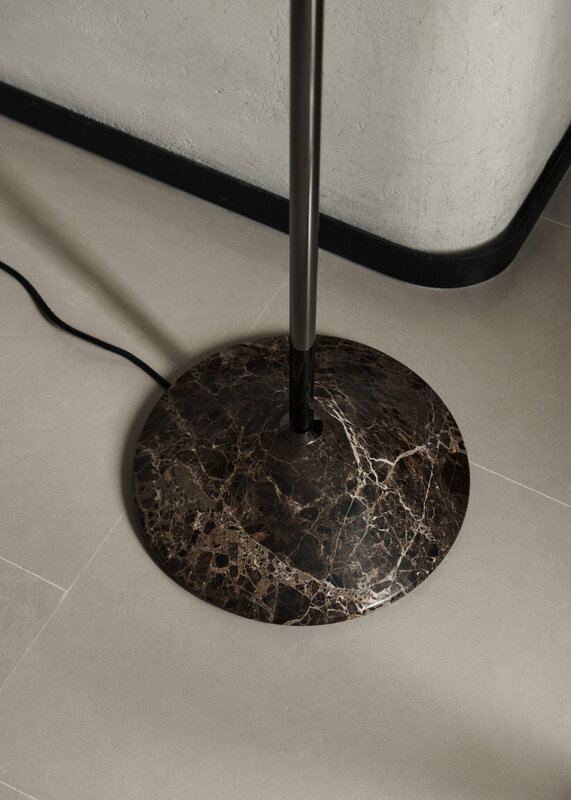 &Tradition Gio LN28 floor lamp, Emperador marble - dark chrome - ecru, view 10