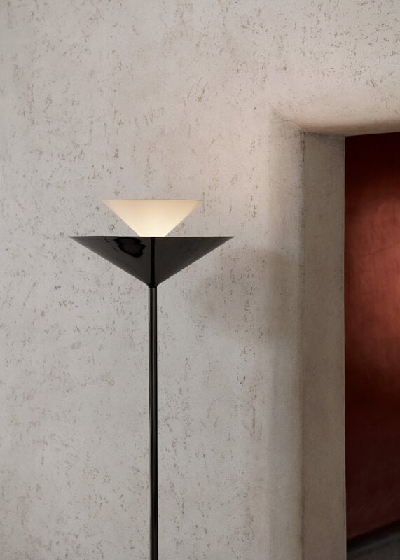 &Tradition Gio LN28 floor lamp, Emperador marble - dark chrome - ecru, view 7