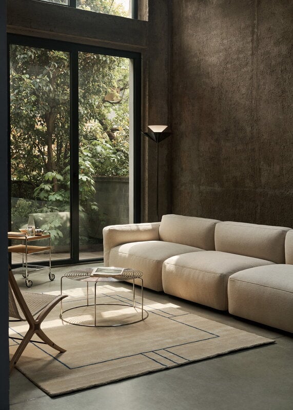 &Tradition Gio LN28 floor lamp, Emperador marble - dark chrome - ecru, view 11
