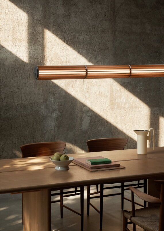 &Tradition Numbra TY1 pendant, tumbled aluminium - lacquered oak, view 8