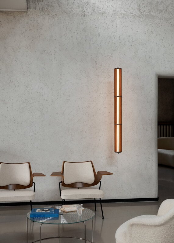 &Tradition Numbra TY1 pendant, tumbled aluminium - lacquered oak, view 10