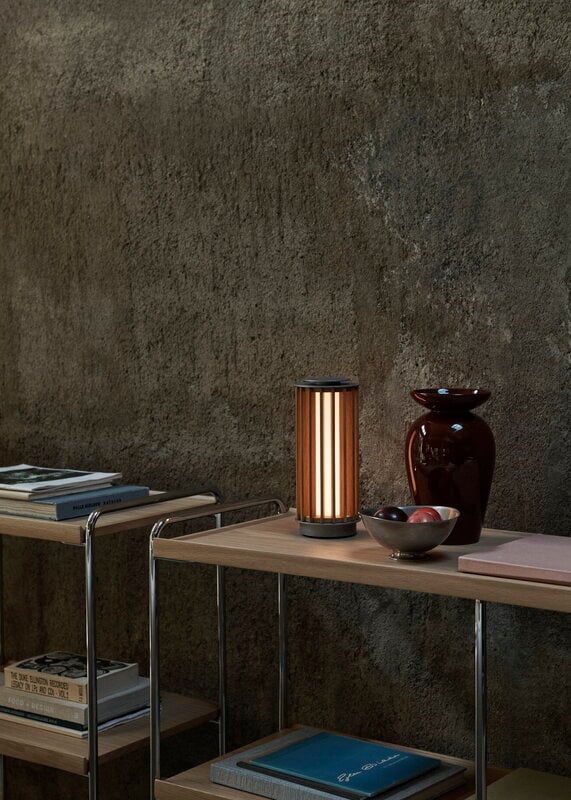 &Tradition Numbra TY3 portable lamp, tumbled aluminium - lacquered oak, view 12