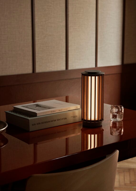 &Tradition Numbra TY3 portable lamp, tumbled aluminium - lacquered oak, view 15