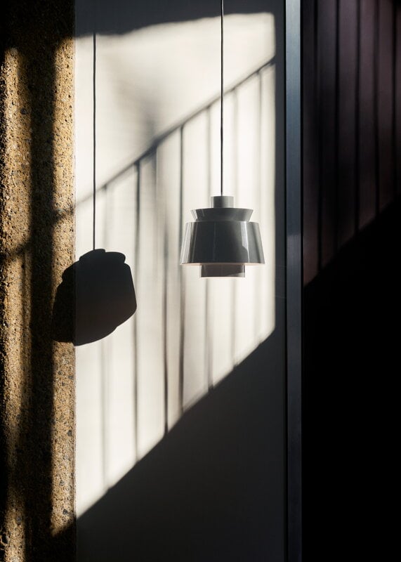 &Tradition Utzon pendant JU1, steel blue, stone grey, decoration image