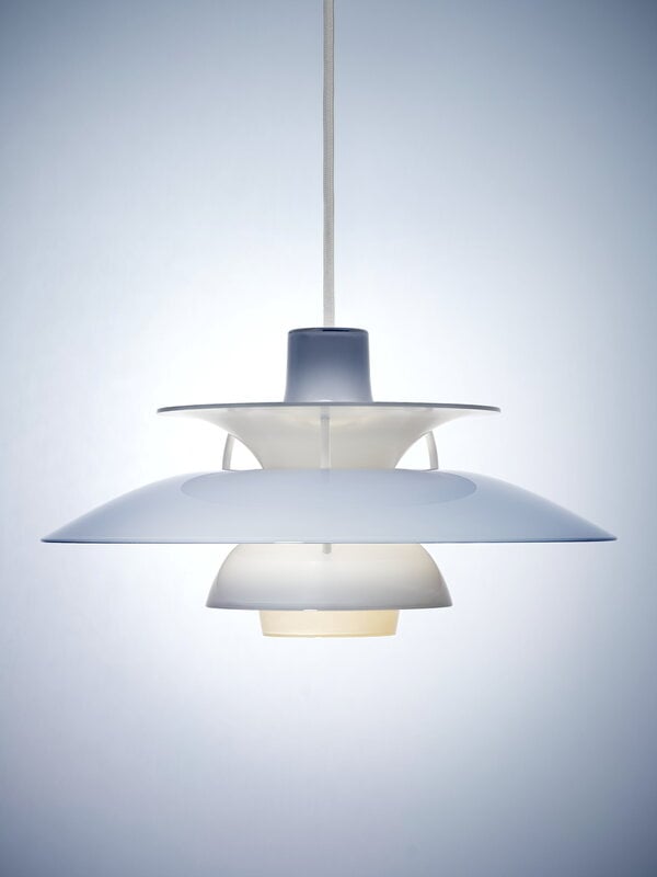 Louis Poulsen PH 5 320 Opal riippuvalaisin, pale blue, näkymä 7