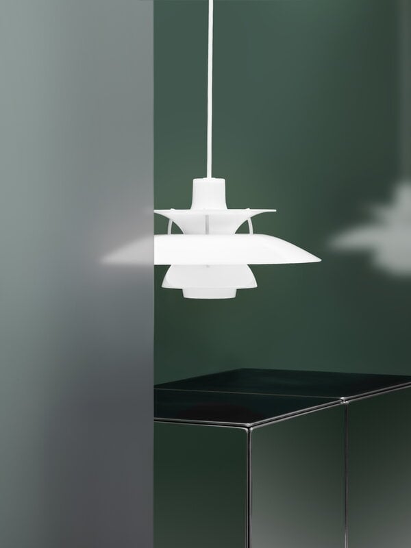 Louis Poulsen PH 5 320 Opal lampada a sospensione, bianco opale, vista 12