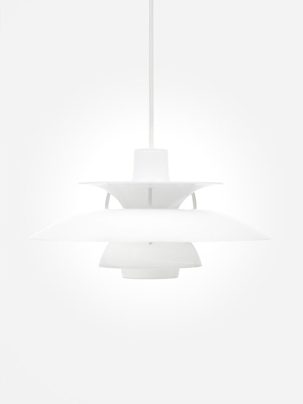 Louis Poulsen PH 5 320 Opal lampada a sospensione, bianco opale, vista 32