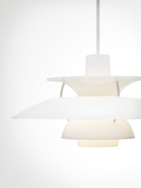 Louis Poulsen PH 5 320 Opal lampada a sospensione, bianco opale, vista 14