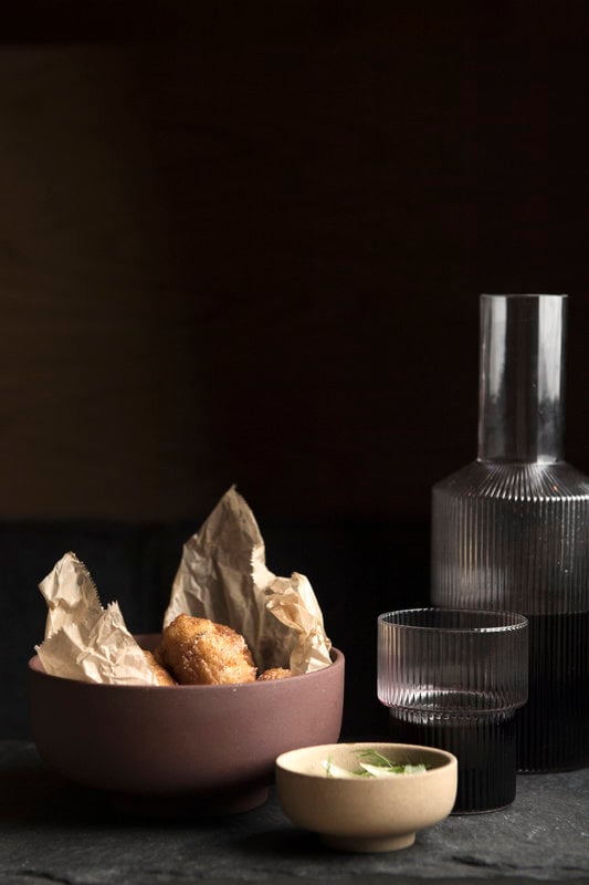 Carafe Ripple et son verre - Ferm Living Fumé, Transparent