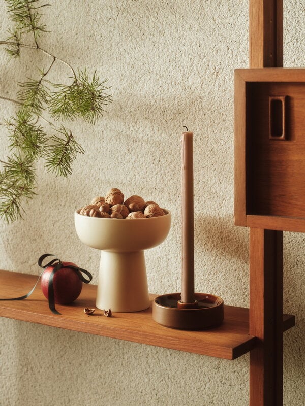 Arabia Kirnu candleholder, 11 x 3,5 cm, brown, decoration image