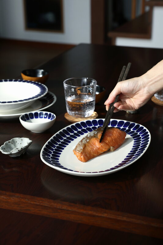 Arabia 24h Tuokio deep plate, 22 cm, cobalt blue, view 8