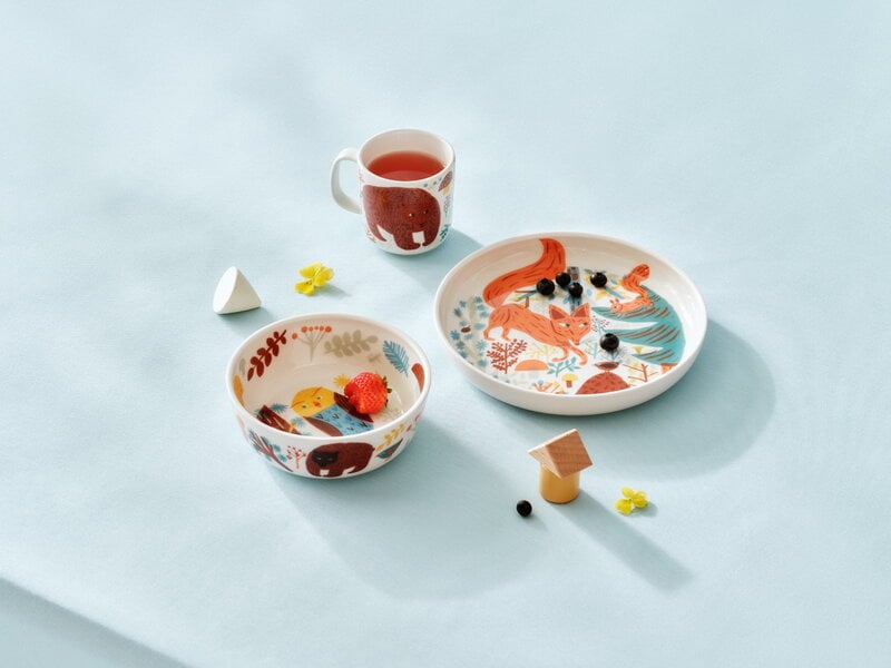 Arabia Poppoo children's tableware, 3-set, Friends, decoration image