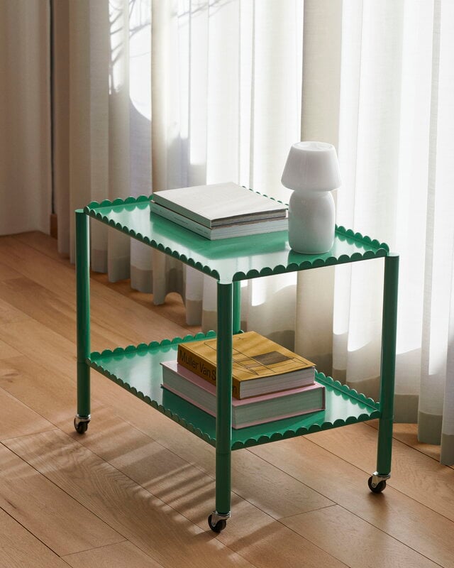 HAY Arcs trolley, low, jade green, decoration image