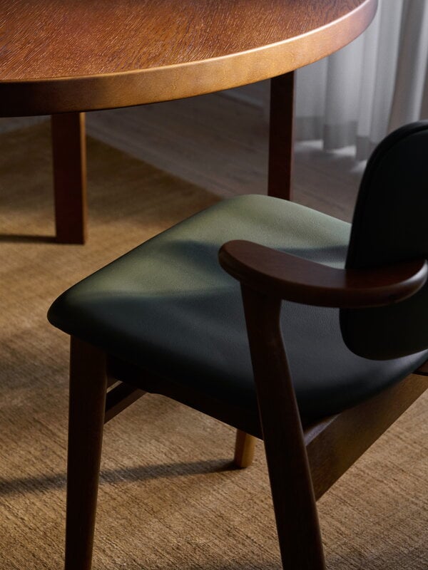 Artek Chaise Domus, noyer teinté - Spectrum mousse - Prestige café, image décorative