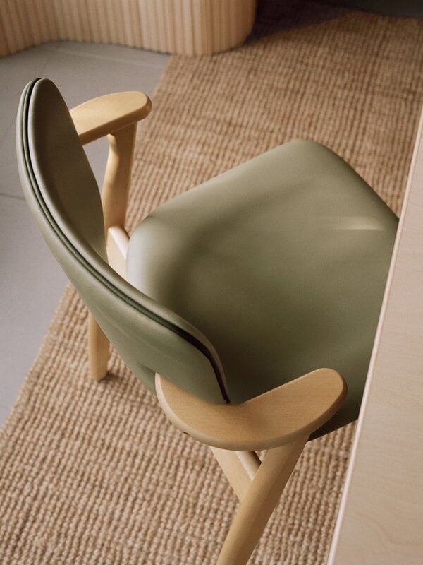 Artek Chaise Domus, miel teinté - Spectrum leaf - Spectrum moss, image décorative
