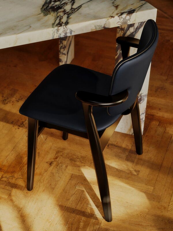 Artek Domus chair, stained black - Spectrum marine - Prestige