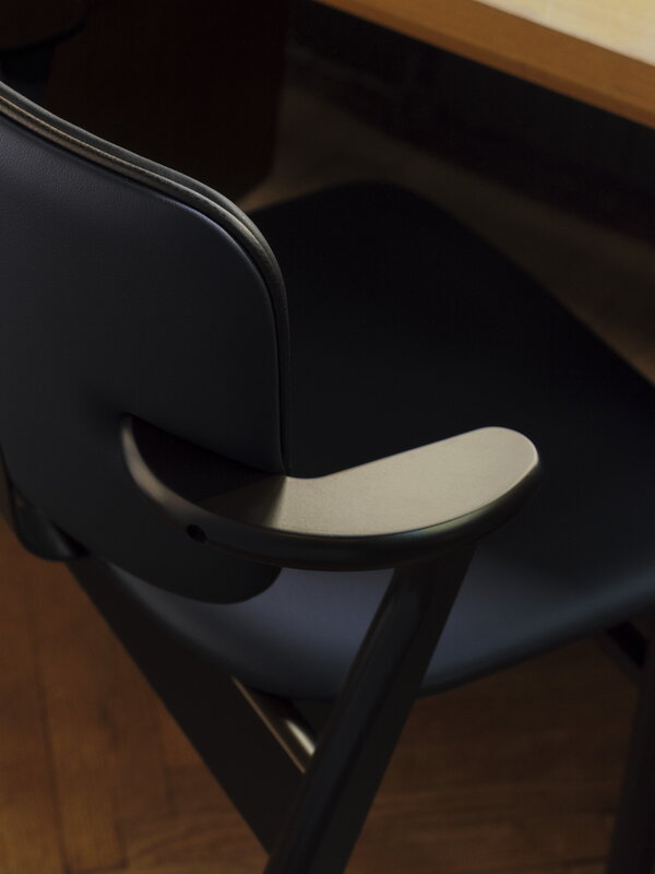 Artek Domus chair, stained black - Spectrum marine - Prestige