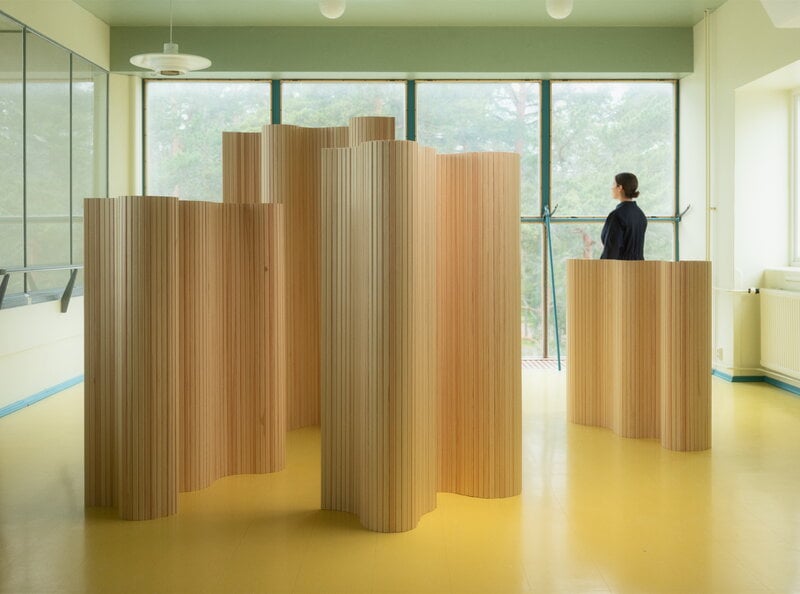 Artek Aalto Screen 100B, 150 x 200 cm, pine | Finnish Design Shop NL