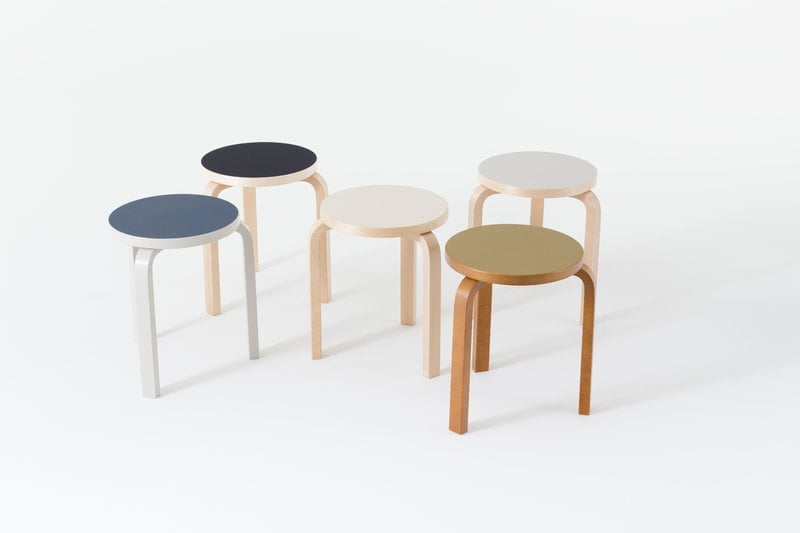 Artek Aalto stool 60, black linoleum | Finnish Design Shop