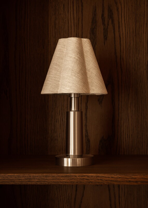 Audo Copenhagen Admiral Portable table lamp, chrome - linen, view 12
