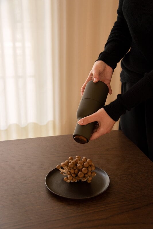 Audo Copenhagen Bottle Grinder 2 pcs, hunting green-beige-walnut, decoration image