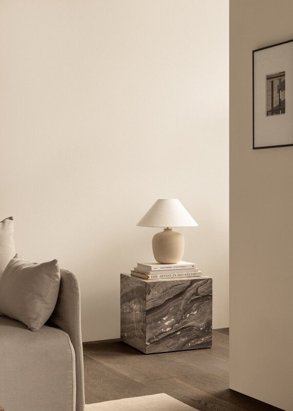 Audo Copenhagen Plinth table, cube, Grey Galaxy marble, view 6
