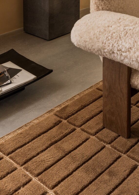 Audo Copenhagen Tile rug, 170 x 240 cm, hazel, decoration image