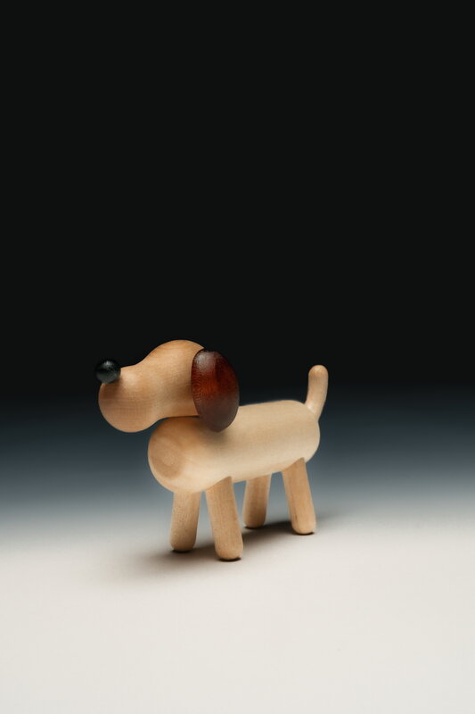 Aarikka Dog figurine, natural - brown, decoration image