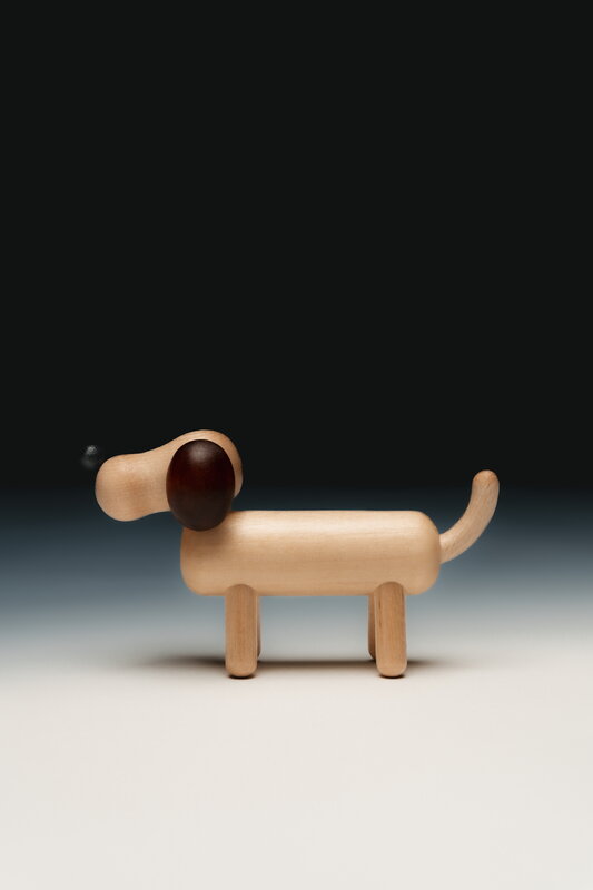 Aarikka Dog figurine, natural - brown, decoration image