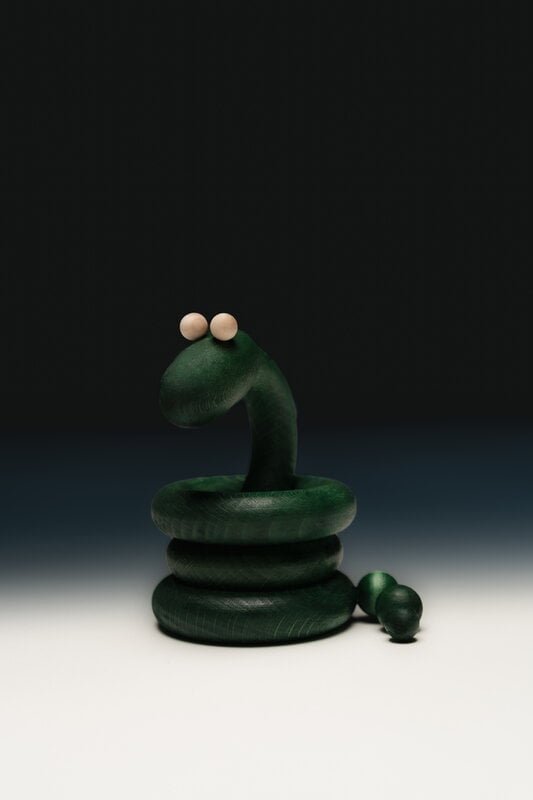 Aarikka Snake Figur, grün - natur, dekorationsbild