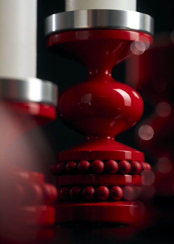 Aarikka Keisarinna candleholder, glossy red, view 2