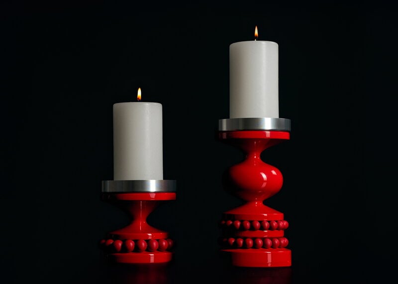 Aarikka Keisarinna candleholder, glossy red, view 4